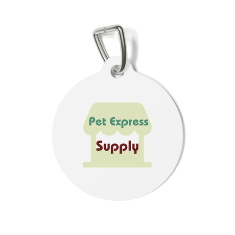 Pet Tag — "Pet Express Supply" Personalized Round ID Tag