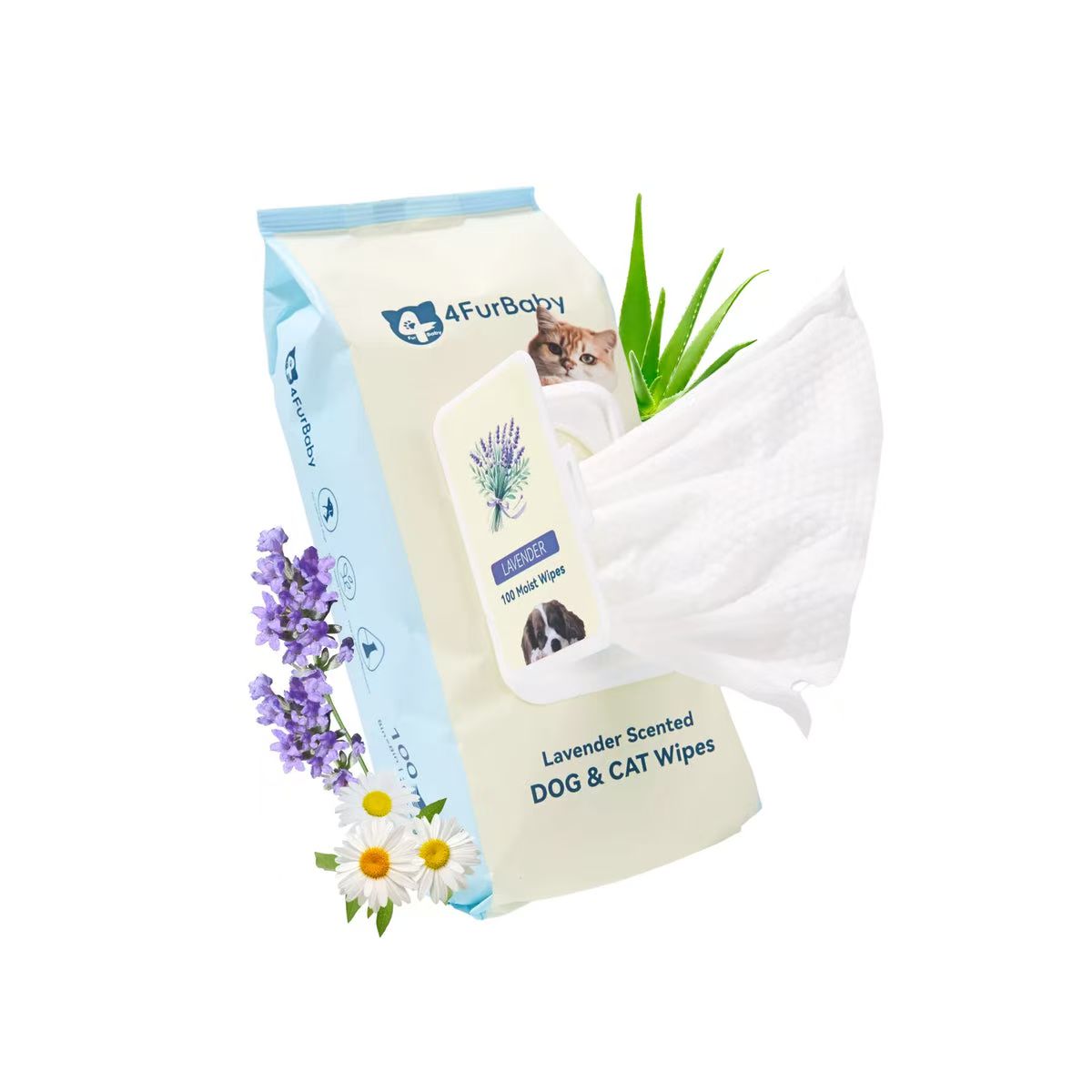 4FurBaby Dog & Cat Grooming Wipes