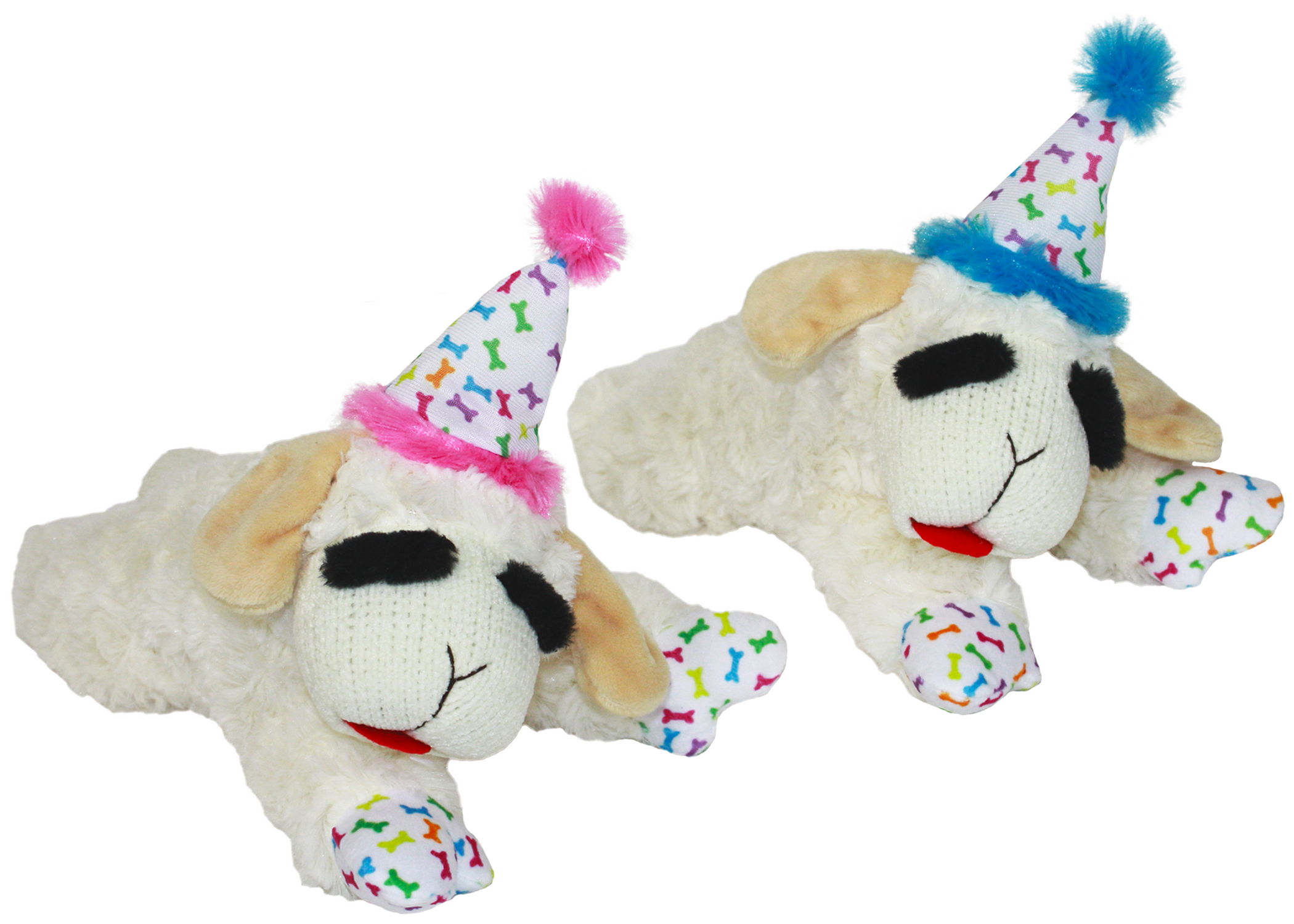 Multipet Lamb Chop® with Birthday Hat – 6" Plush Squeaky Dog Toy