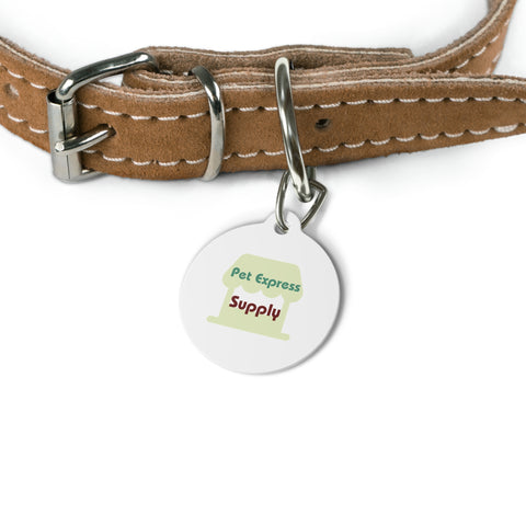 Pet Tag — "Pet Express Supply" Personalized Round ID Tag