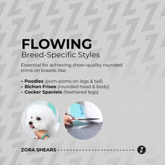 Zora A-800C Curved Pet Grooming Shears