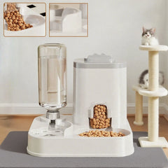Automatic Pet Water Dispenser & Food Bowl