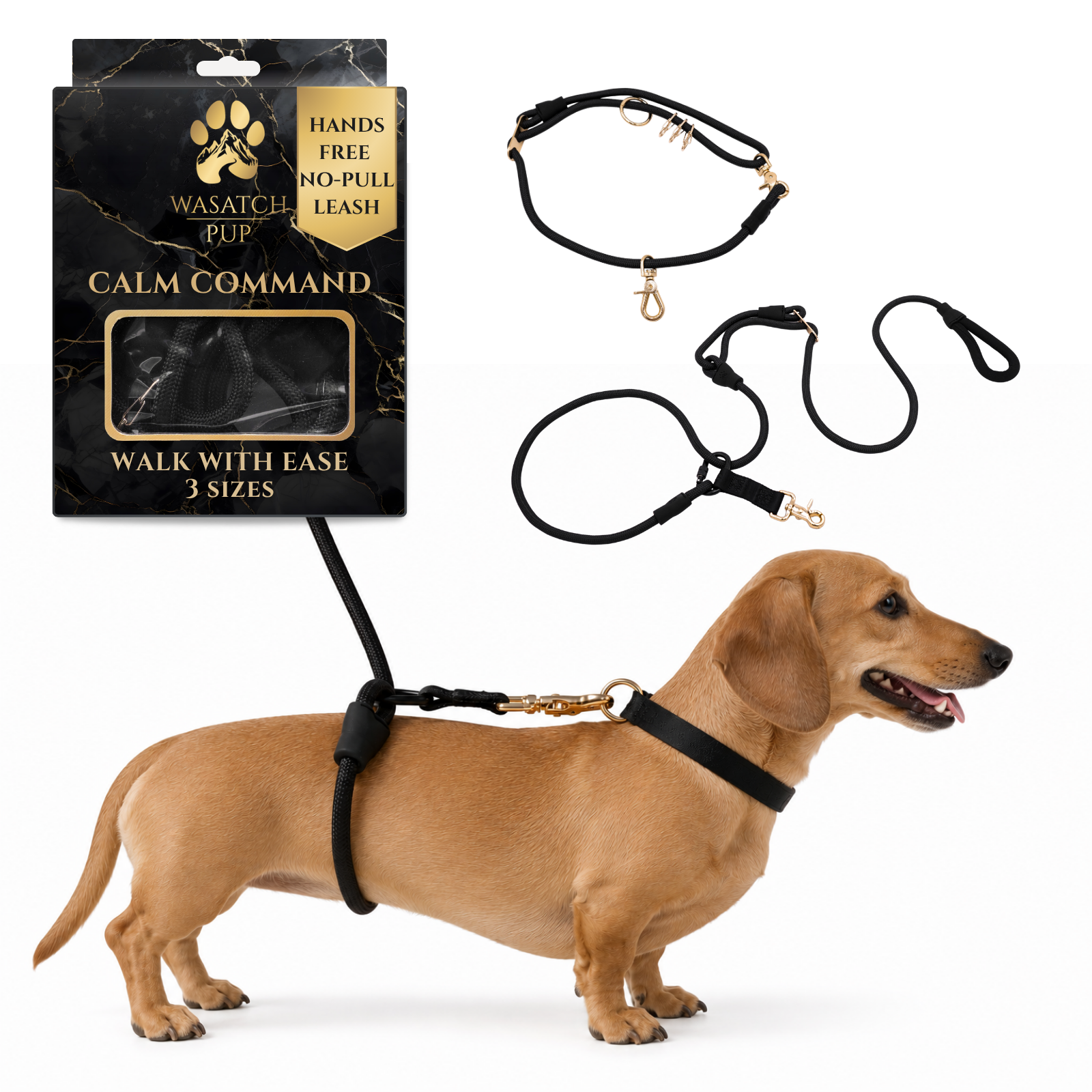 Calm Command© Hands-Free No-Pull Dog Leash