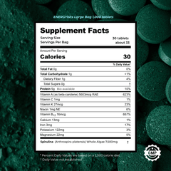 ENERGYbits® Spirulina – Nutrient-Dense Spirulina Algae, Large Bag