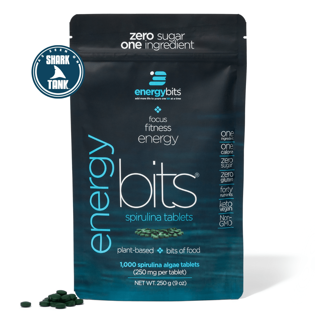 ENERGYbits® Spirulina – Nutrient-Dense Spirulina Algae, Large Bag