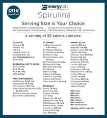 ENERGYbits® Spirulina – Nutrient-Dense Spirulina Algae, Large Bag