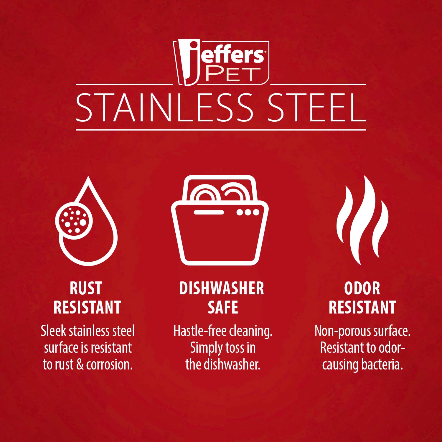 Jeffers Stainless Steel Pet Bowls