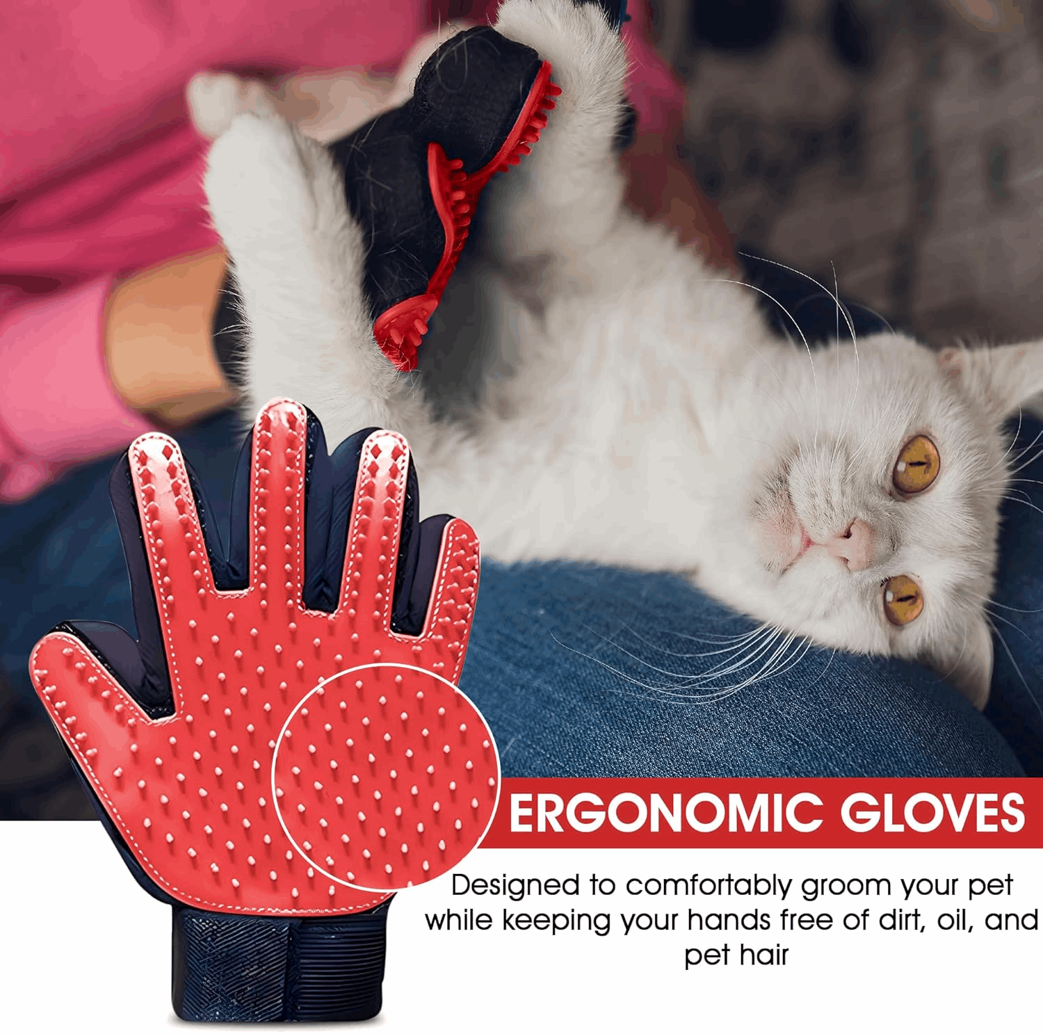Silicone Pet Grooming Gloves