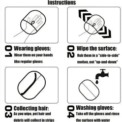 Static Pet Hair Removal Gloves